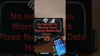 Mobile Internet Not Working ! Quick Fixes #FixMobileData #InternetNotWorking #NetworkIssueFix