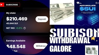 SUIBISON WITHDRAWAL CONTINUES #cryptostaking #suinetwork #suibison