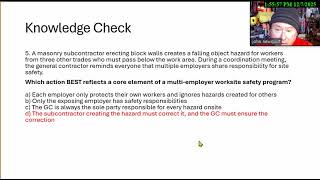 Daily Quiz ep79 Contractor Safety SSSP December 24 2025 BCSP