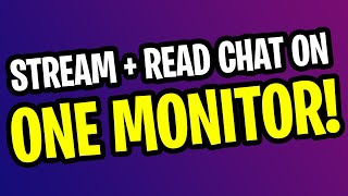 How to stream and read chat with one monitor! | Streamer Tips #Shorts