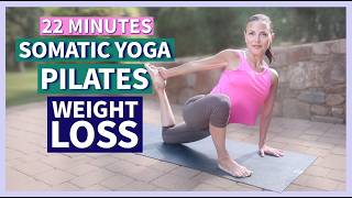 Somatic Pilates Yoga for Weight Loss ⚡ Nervous System + Energy | Glutes Legs Core Hips | 22 Min