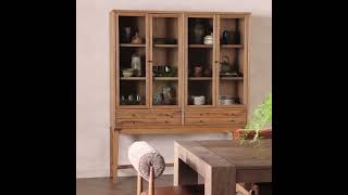 Bergstrom Natural Oak Display Cabinet 60" by Zin Home #diningroominterior #homedecor #oakfurniture