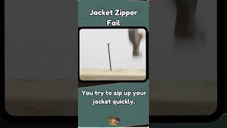 Daily Fails #10 - Jacket Zipper Fail #DailyFails #LifeFails #FunnyShorts #shorts