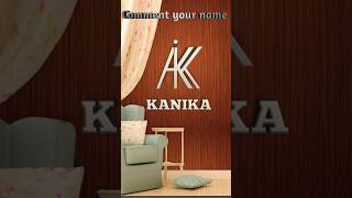 KANIKA name to logo #logo kaise banaye #logomakers #logoshorts