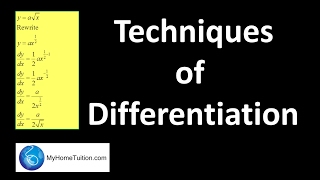 Techniques of Differentiation | Differentiation