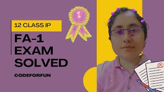 IP FA1 Exam😱🔥 | Sample Paper | Codeforfun