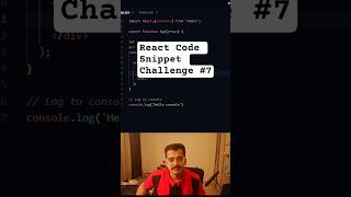 REACT CODE SNIPPET CHALLENGE #7 #react #javascript #coding #frontenddevelopment #codesnippet #code