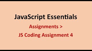 JS Coding Assignment 4 | Assignments | JavaScript Essentials || NxtWave || CCBP