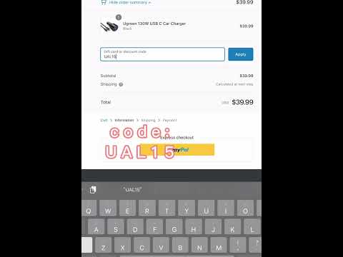 $6 off promo code for ugreen 130W USB C car charger #promocodes #coupon #discountcodes #carcharger