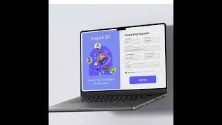 Day 1 of 100: UI/UX Design Challenge – Sign-Up Page for 3D Model Creation Website