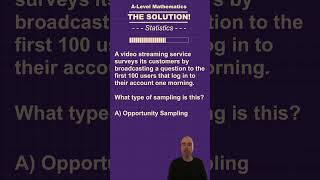 What Type Of Sampling Is This? | #alevelmaths #alevels #mathshelp #mathsrevision  #mathsquiz