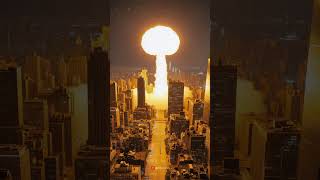 🔥 Nuclear Bomb Destroys City at Night —  #explosion