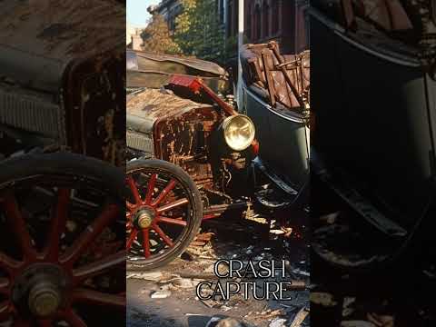 AI Unveils Untold Stories: Antique Car Crashes #shorts