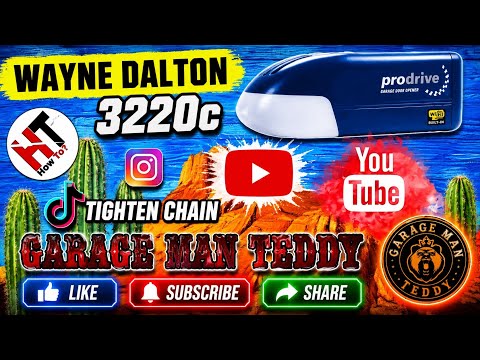 How To - tighten loose chain on Wayne Dalton 3220c chain drive opener #waynedalton