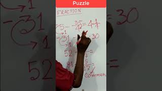 Subtraction( Fraction)   #math #mathsolution #mathchallange #mathpuzzle