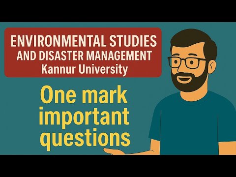 One Mark Important Questions| Environmental Studies and Disaster Management | 4th Sem