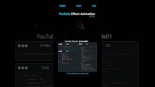 ✨ Particle Effect with CSS | Stunning Animation 🚀