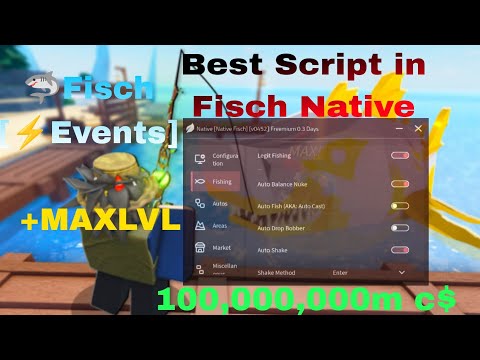 🦈Fisch[⚡Events] Best Script  Native 2025 Pastebin | Fast Auto Farm+fast shake and more