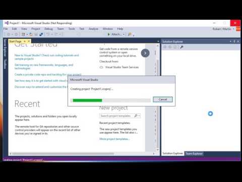 New Project in Visual Studio 2017