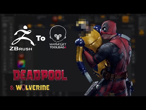 Deadpool and Wolverine - 3D fan art sculpture using Zbrush