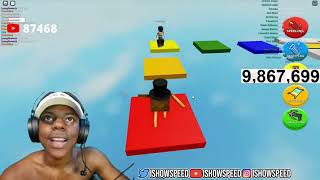 @IShowSpeed plays Easy Obby on Roblox