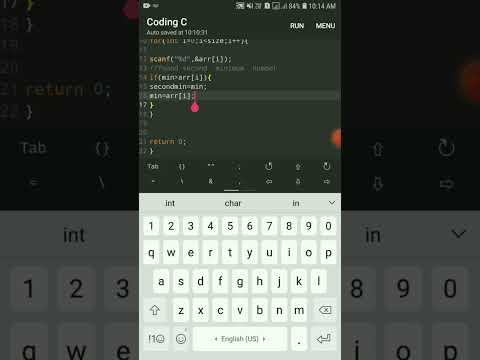second smallest element in array in c|find the second smallest element in array| #shorts #ytshorts