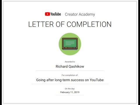 Going after long-term success on Youtube - Youtube Creator Academy Course Exam Answers 2019