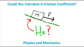 Find the coefficient of Kinetic Friction #Physics #Shorts