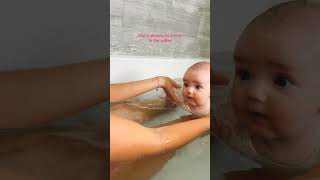 3 Month Old's 1st Swim Lessons 🥰 #shorts