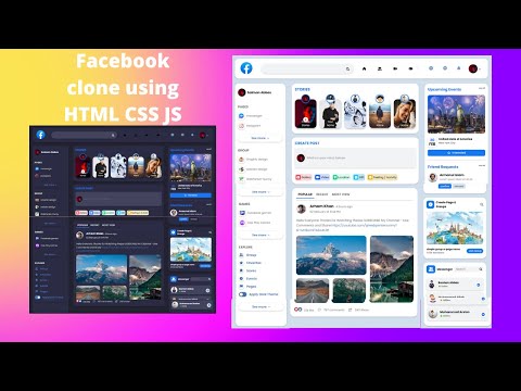 Part-2: How To Make A Website Like Facebook Using HTML And CSS  Social Media Website For  Beginners