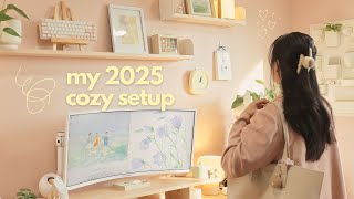 2025 Cozy Desk Setup Tour | Pinterest inspired, Aesthetic, PC Setup