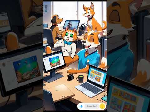 Cat and Dog Using AI for the First Time | Funny Animal Tech Animation 2025