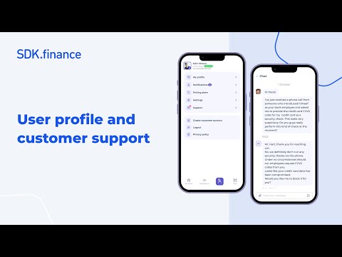 SDK.finance | User Profile Management and In-App Customer Support Overview