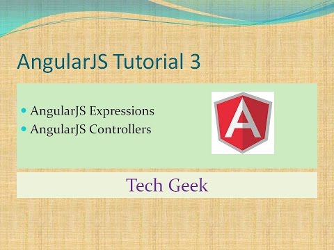 AngularJS Tutorial 3 | Controllers