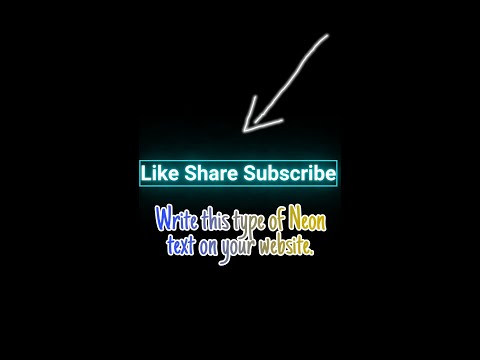 Neon Text | Neon text decoration in Html css. | Text decoration ideas Html and css animation.