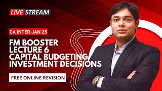 FM BOOSTER LECTURE 6 CAPITAL BUDGETING INVESTMENT DECISIONS