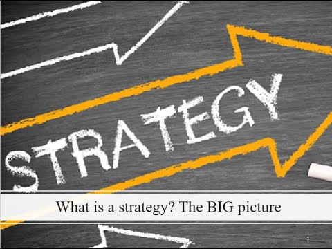 What is a strategy? The BIG picture