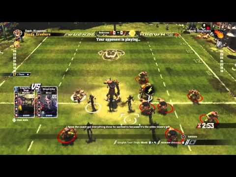 Blood Bowl 2 Dark elves vs Orcs