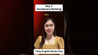 7 Day Study Plan: Day 1 - Vocabulary Building💯#shorts #youtubeshorts