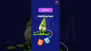 Melting Text Effect using Pure CSS | Liquid Drip Animation #youtubeshorts  #shortsfeed #htmlcss