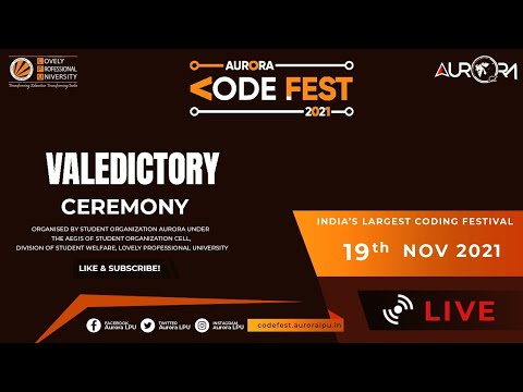 Valedictory Ceremony - Aurora CodeFest 2021 | Aurora LPU