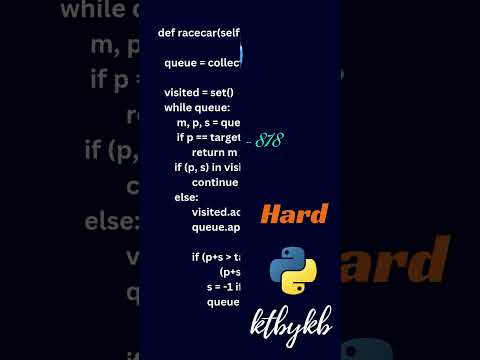 Race Car || Python || Leetcode || Hard || 818 #leetcode
