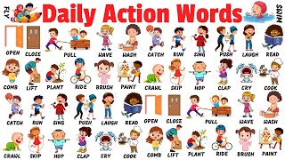Actions Words for Kids | Learn Action verbs with Examples for Kids & Beginners | English Vocabulary