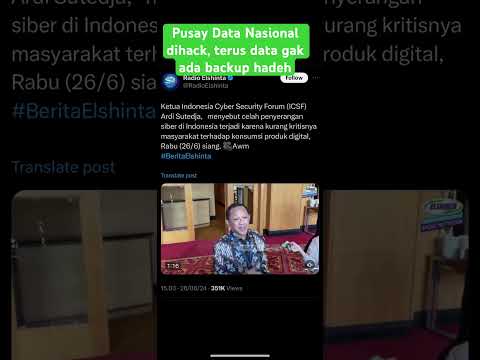 Pusat Data Nasional, response pejabat kek gini hadeh #hacker #pdn