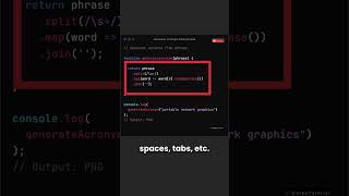 How to Generate Acronym from Phrase in JavaScript! | Quick tip #javascript #shorts