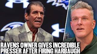 Ravens Owner Gives The Greatest Press Conference After Firing Harbaugh | Pat McAfee Show
