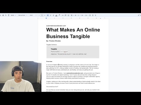 How To Make An Online Business Tangible