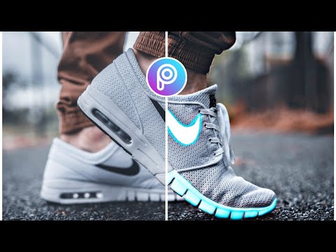 Glowing Sneakers Tutorial in Picsart|Takedown Master