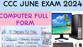 FULL FORM of computer | COMPUTER FULL FORM | CCC important Full Form | FULL form