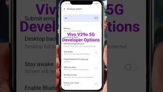 How to enable Developer Options in Vivo V29e 5G | Vivo V29e 5G Developer Options | #shorts